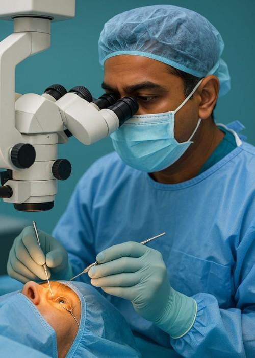 Cornea transplant surgery